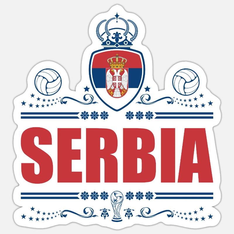 SERBIE Sticker taille S (10 x 10 cm)