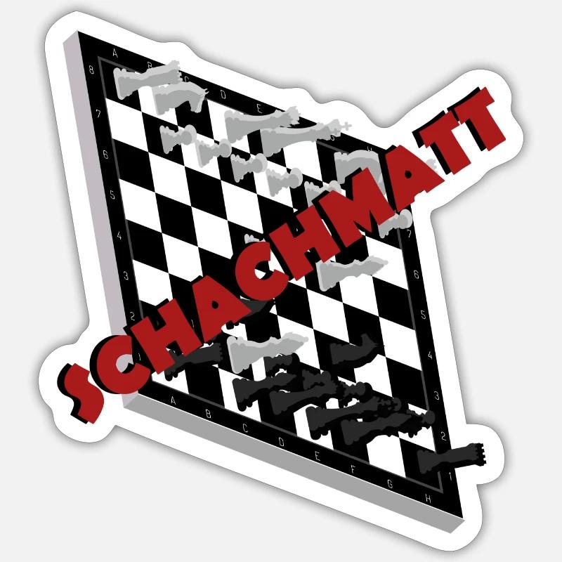 Ensemble Checkmate Sticker taille S (10 x 10 cm)