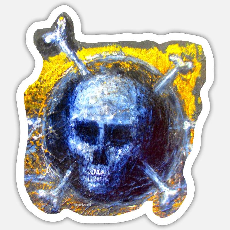 TOMZOFF Bucaneers - Sticker Größe S (10 x 10 cm) - Mattweiß