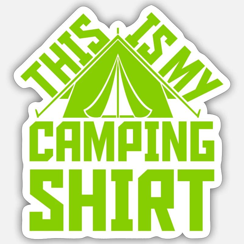 C’est mon camping - Sticker taille S (10 x 10 cm) - blanc mat