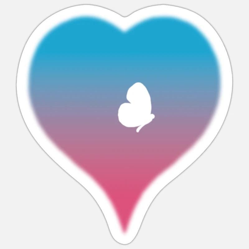 Cupid and Psyche - Sticker size S (10 x 10 cm) - white matte