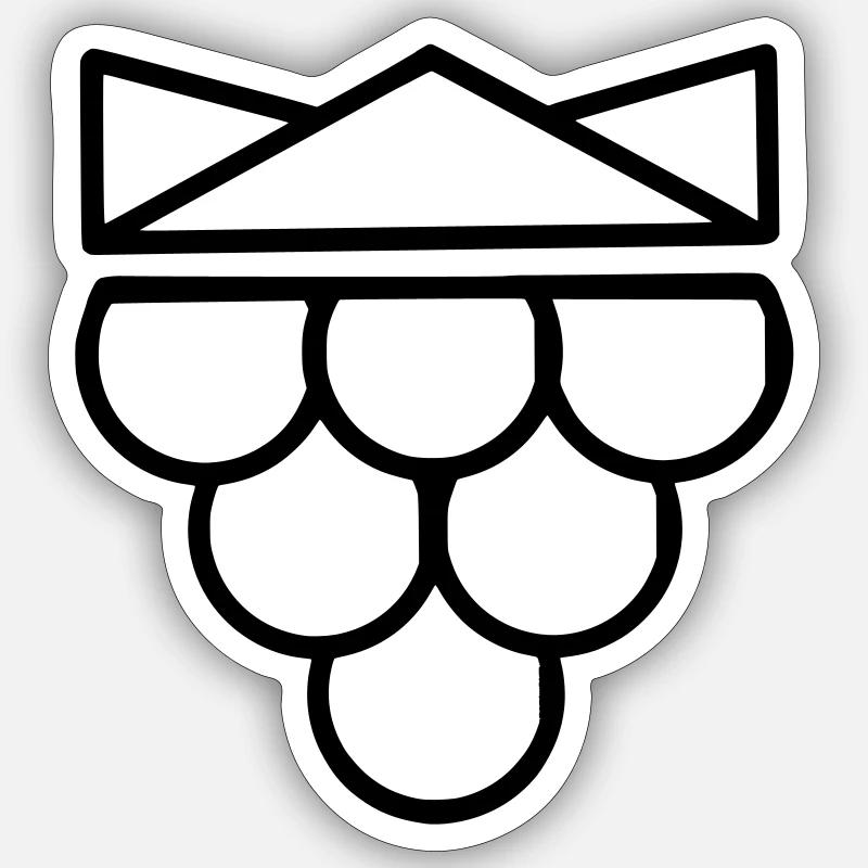 Butterbeere - Sticker Größe S (10 x 10 cm) - Mattweiß
