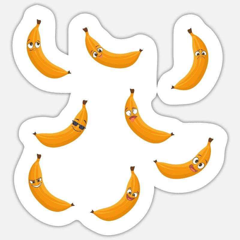 Dessert banana Sticker size S (10 x 10 cm)