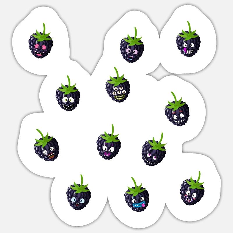 Mûres Sticker taille S (10 x 10 cm)