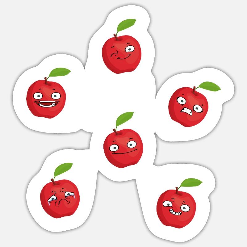 Äpfel Sticker Größe S (10 x 10 cm)