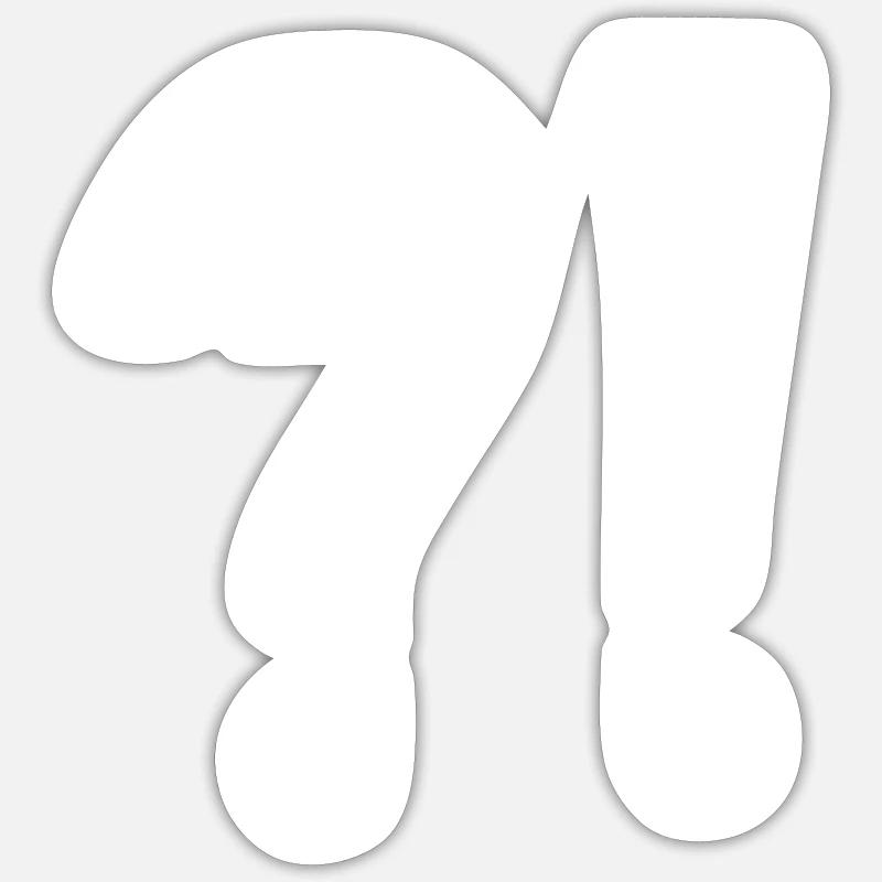 | point d’interrogation Point d’exclamation | icône | Confus Sticker taille S (10 x 10 cm)