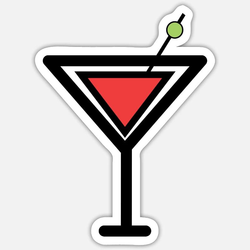 Cocktail - Sticker size S (10 x 10 cm) - white matte