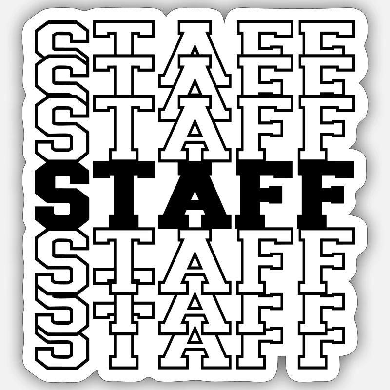 Mitarbeiter - Sticker Größe S (10 x 10 cm) - Mattweiß