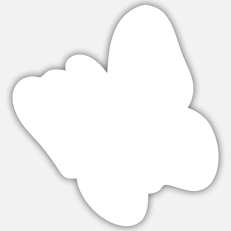 Schmetterling Comic Tier - Sticker Größe S (10 x 10 cm) - Mattweiß