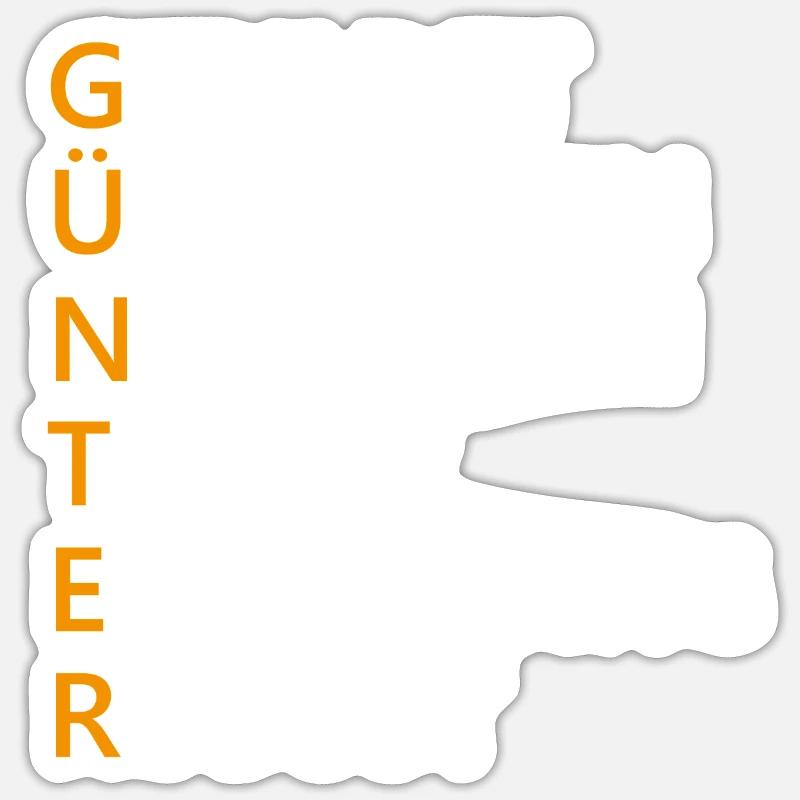 Günter Name Geschenk - Sticker Größe S (10 x 10 cm) - Mattweiß