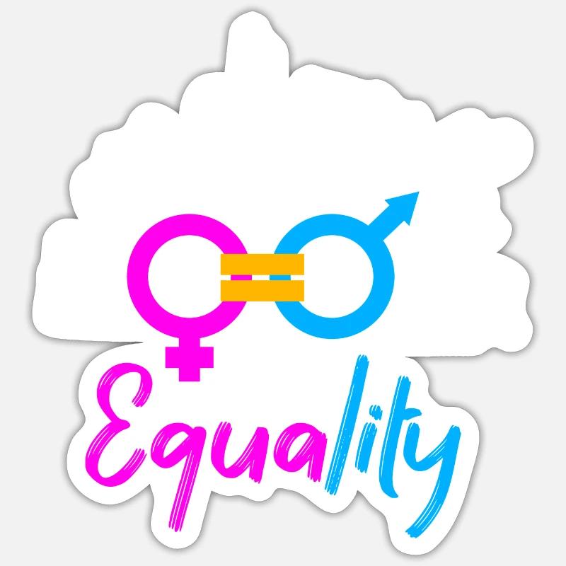 Equality - Sticker size S (10 x 10 cm) - white matte