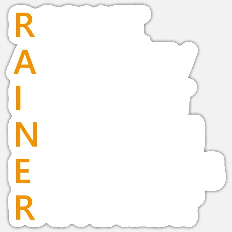 Rainer Name Geschenk - Sticker Größe S (10 x 10 cm) - Mattweiß