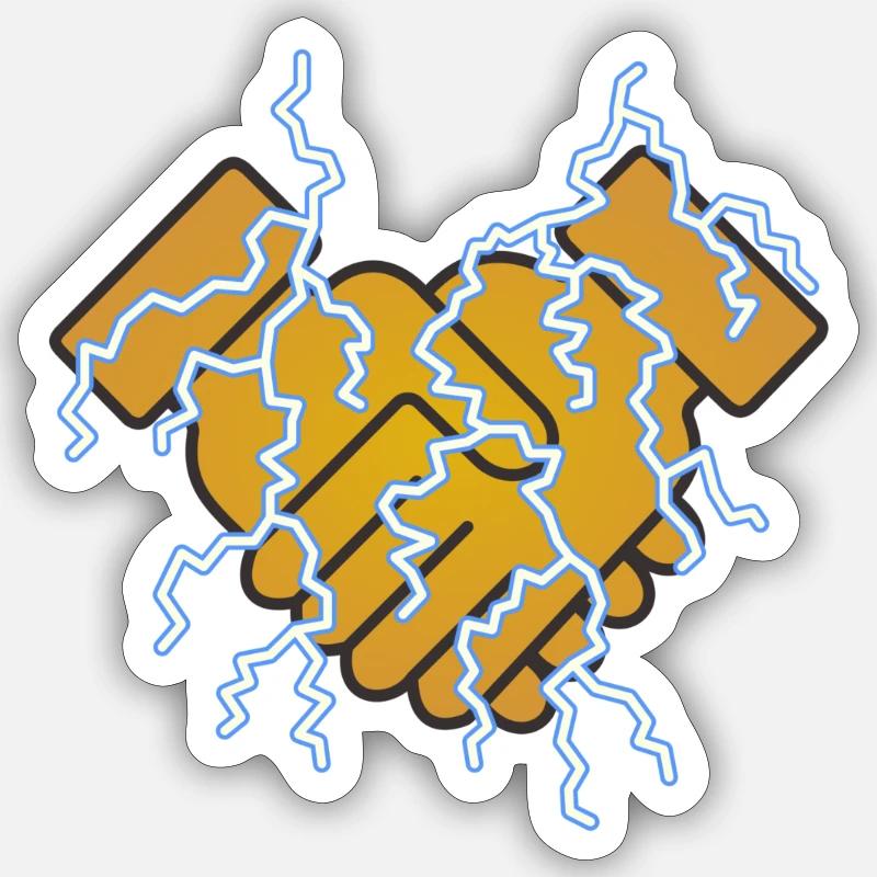 Handshake - Sticker size S (10 x 10 cm) - white matte