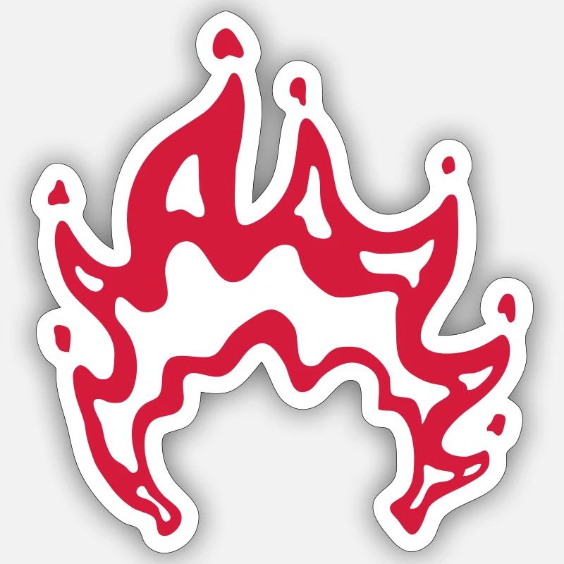 Campfire flames cool design - Sticker size S (10 x 10 cm) - white matte