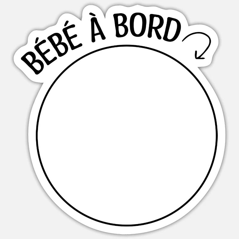 bébé à bord (pied) - Sticker taille S (10 x 10 cm) - blanc mat