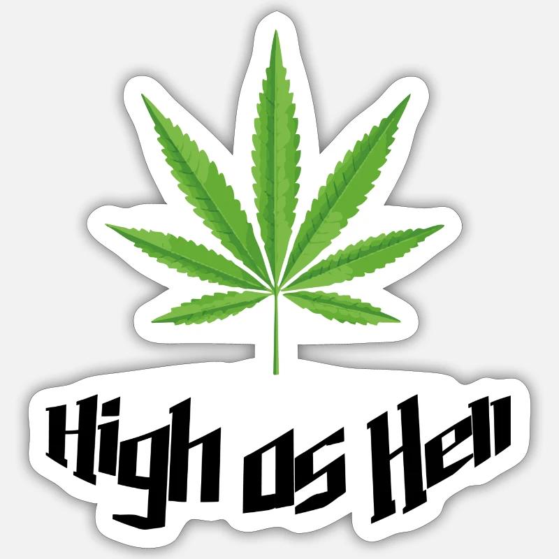 High as Hell Sticker Größe S (10 x 10 cm)