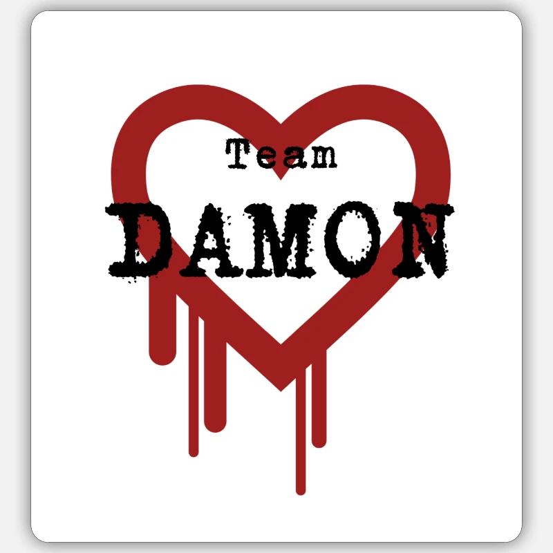 Équipe DAMON - Sticker taille S (10 x 10 cm) - blanc mat