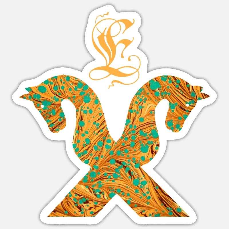 pignon de cheval e 95 e Sticker taille S (10 x 10 cm)