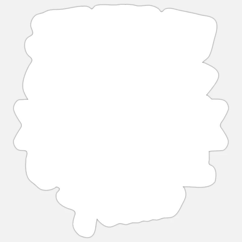 J'ai Pas Un Gros Bide - Sticker taille S (10 x 10 cm) - blanc mat