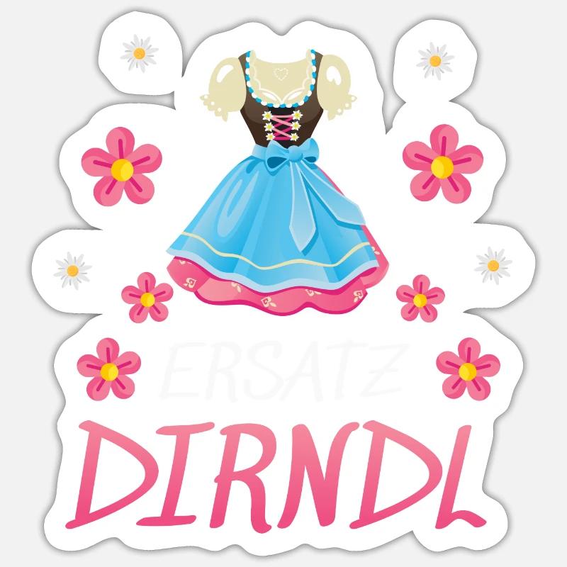 Dirndl Ersatz Sticker Größe S (10 x 10 cm)