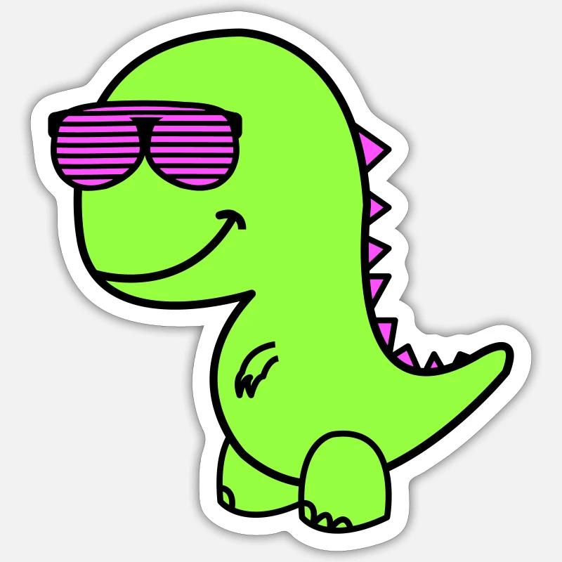 Cool Dino - Sticker size S (10 x 10 cm) - white matte