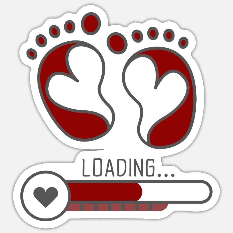 Baby loading - Sticker size S (10 x 10 cm) - white matte