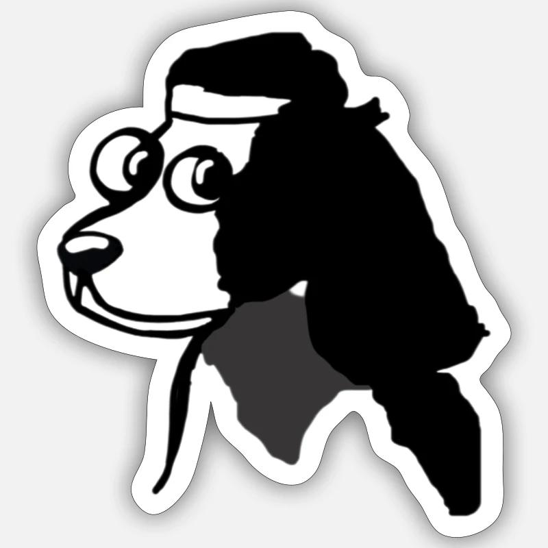 Hunde Design - Sticker Größe S (10 x 10 cm) - Mattweiß