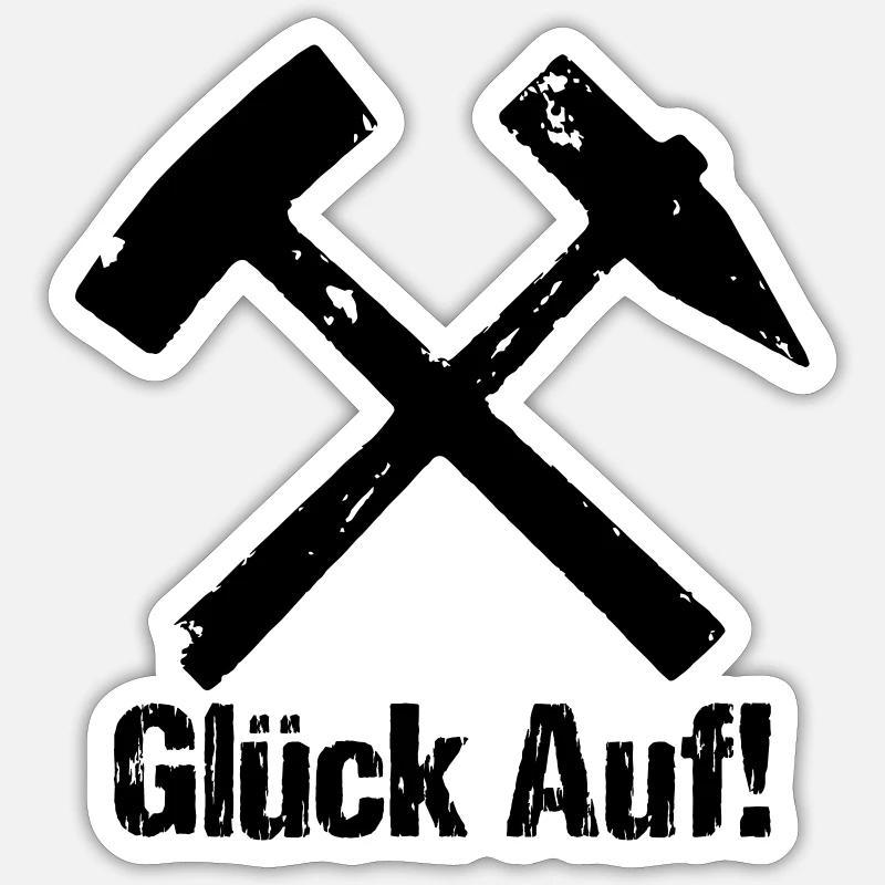 Luck On Irons and Mallets Sticker size S (10 x 10 cm)