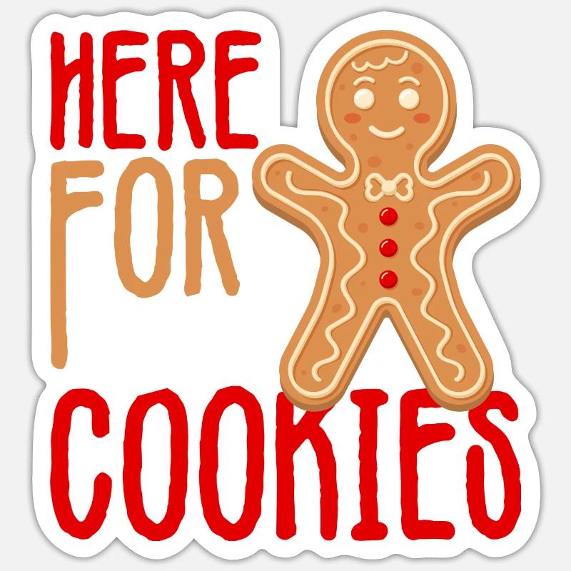 Gingerbread Cookie Crew Tee Sticker size S (10 x 10 cm)
