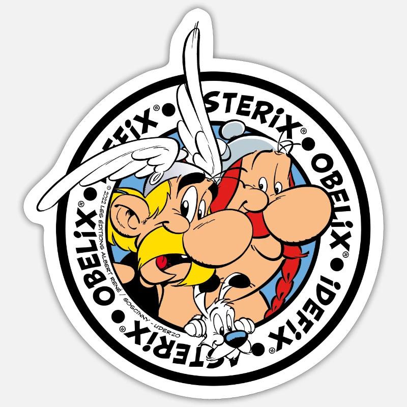 Astérix & Obélix Á l'aventure Avec Idéfix Sticker taille S (10 x 10 cm)