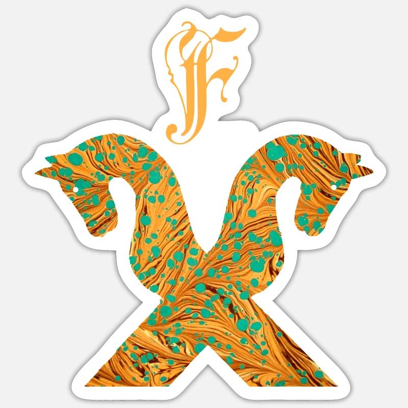 pignon de cheval e 95 f Sticker taille S (10 x 10 cm)