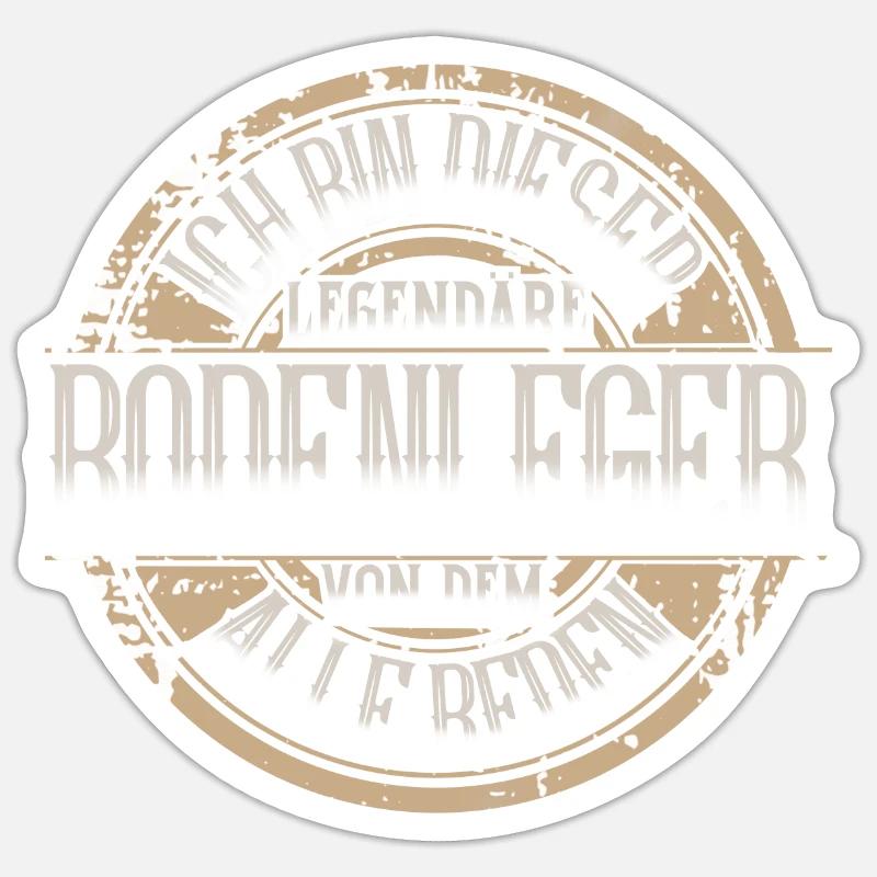Bodenleger - Sticker Größe S (10 x 10 cm) - Mattweiß