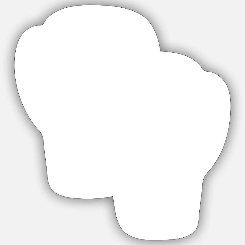 Boxing - Sticker size S (10 x 10 cm) - white matte