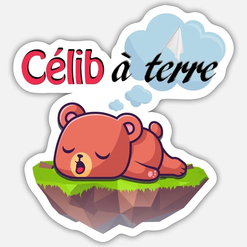 Célibataire à bout - Sticker taille S (10 x 10 cm) - blanc mat
