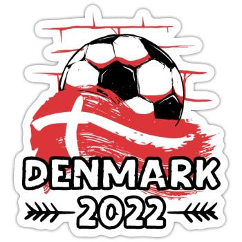 Denmark Denmark soccer Soccer 2022 - Sticker size S (10 x 10 cm) - white matte - Front
