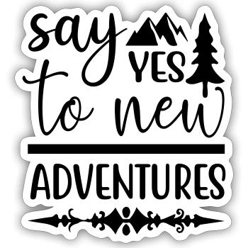 say yes to new - Sticker Größe S (10 x 10 cm) - Mattweiß - Vorne