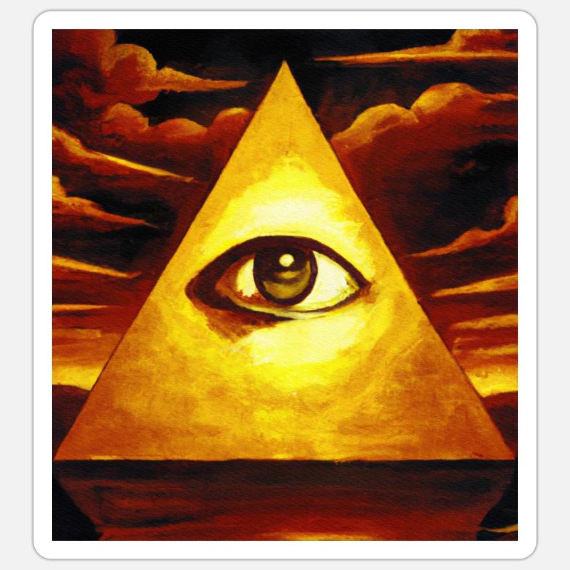 All Seeing Eye - Sticker size S (10 x 10 cm) - white matte