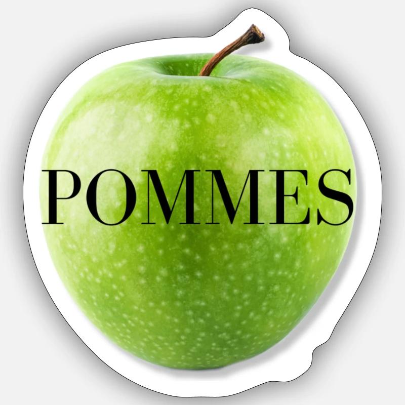 Apfel Design - Modern - Neu - Lecker Sticker Größe S (10 x 10 cm)