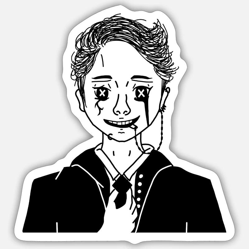 Punk - Sticker Größe S (10 x 10 cm) - Mattweiß
