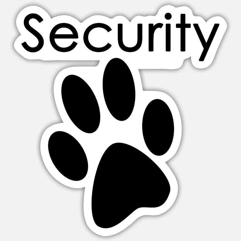 security - Sticker Größe S (10 x 10 cm) - Mattweiß