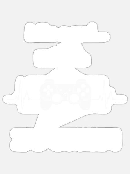 Mir Egal Ich Geh Zocken T-Shirt - Sticker Größe S (10 x 10 cm) - Mattweiß