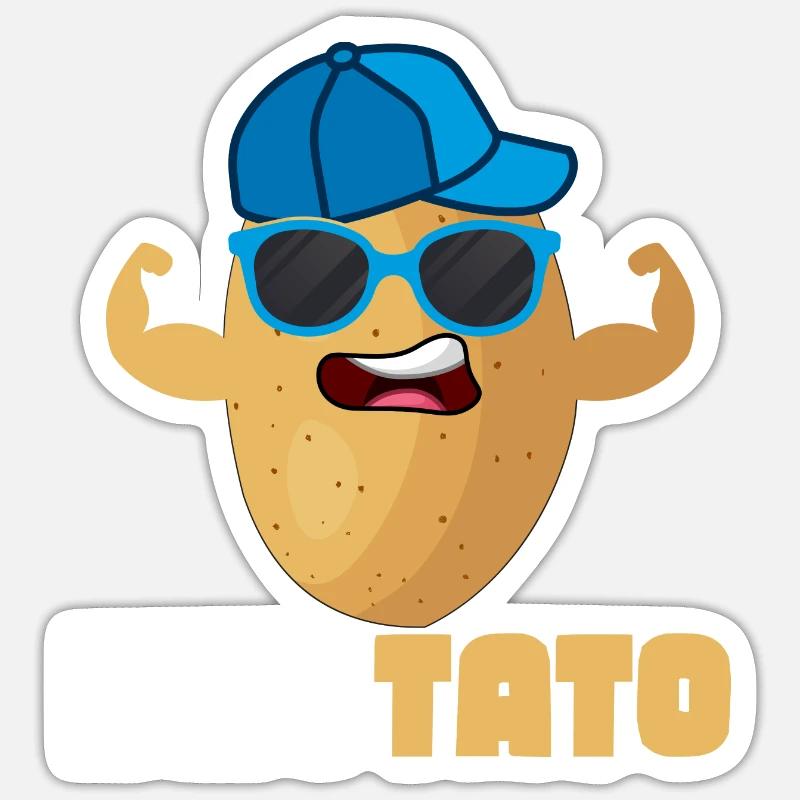 Brotato Vegetable Potato - Sticker Größe S (10 x 10 cm) - Mattweiß