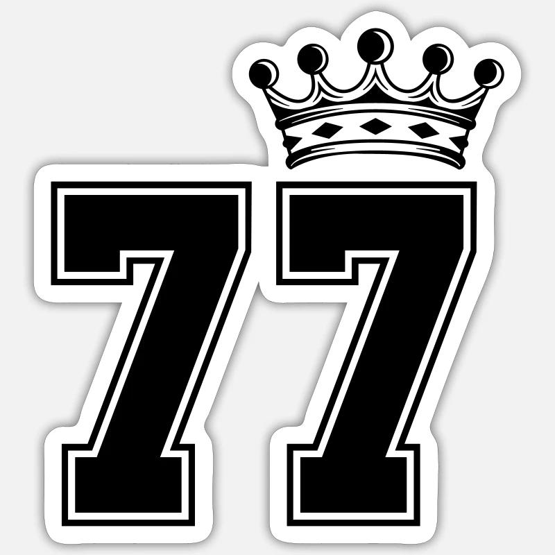 77 crowns Sticker size S (10 x 10 cm)