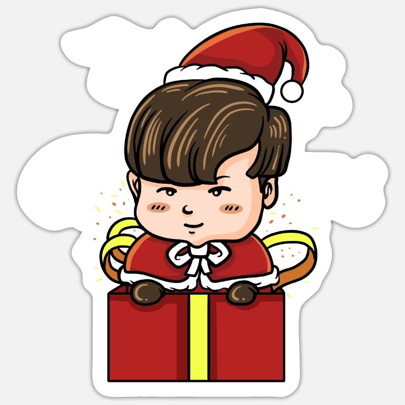 KPOP CHRISTMAS 2 - Sticker Größe S (10 x 10 cm) - Mattweiß