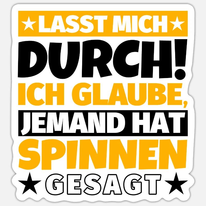 Spinnen - Sticker Größe S (10 x 10 cm) - Mattweiß