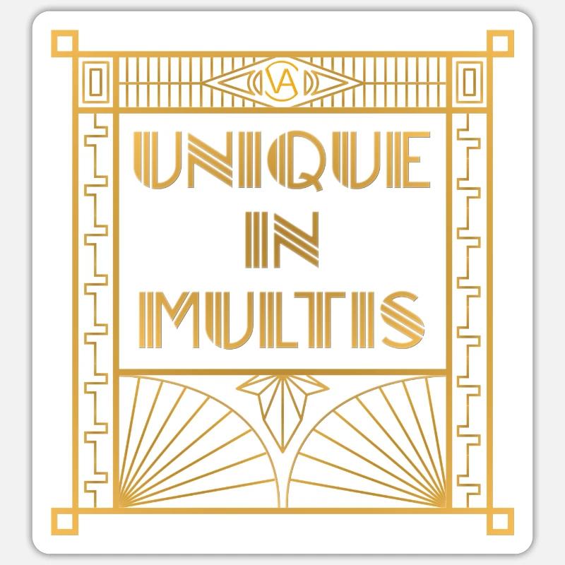 Unique en Multis - Sticker taille S (10 x 10 cm) - blanc mat