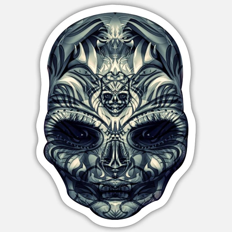 skull-kocmap Sticker taille S (10 x 10 cm)