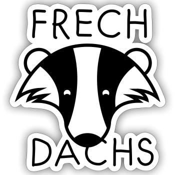 Frechdachs - Sticker Größe S (10 x 10 cm) - Mattweiß - Vorne
