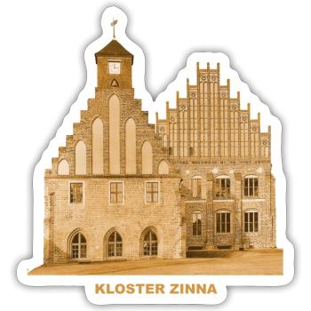 Zinna Kloster Jüterbog Teltow Brandenburg - Sticker Größe S (10 x 10 cm) - Mattweiß - Vorne