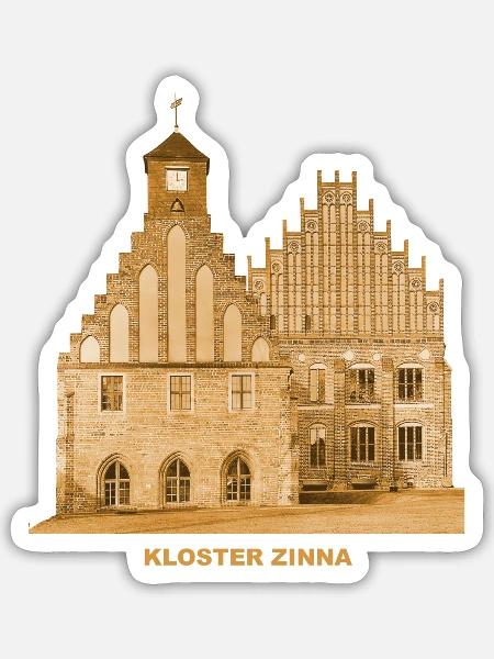Zinna Kloster Jüterbog Teltow Brandenburg - Sticker Größe S (10 x 10 cm) - Mattweiß
